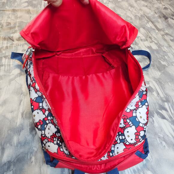 2012 Sanrio Hello Kitty Red All Over Print 16" Backpack Book Bag Vintage Gift - Picture 4 of 8